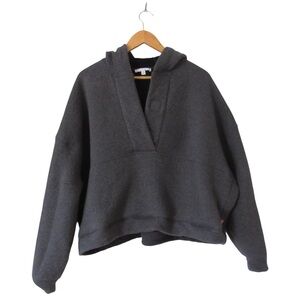 Lunya Restore Double Faced Pullover Medium Dark Gray Hoodie Boxy Pima Cotton